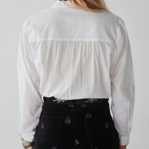 MAISON HOTEL-Yves Blouse - Tuxedo Off White