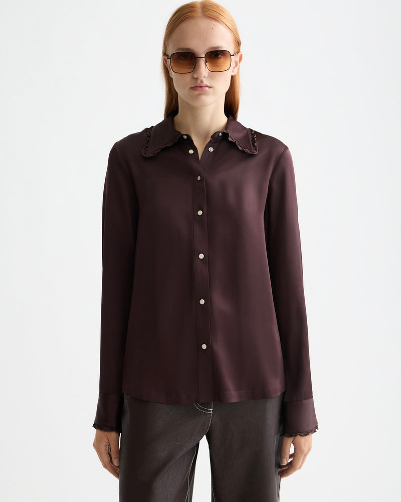 SCOTCH&SODA-RUFFLE COLLAR SHIRT
