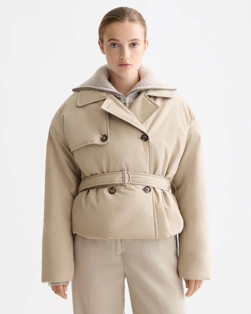 SCOTCH&SODA-LIGHTWEIGHT PADDED POPLIN TRENCH