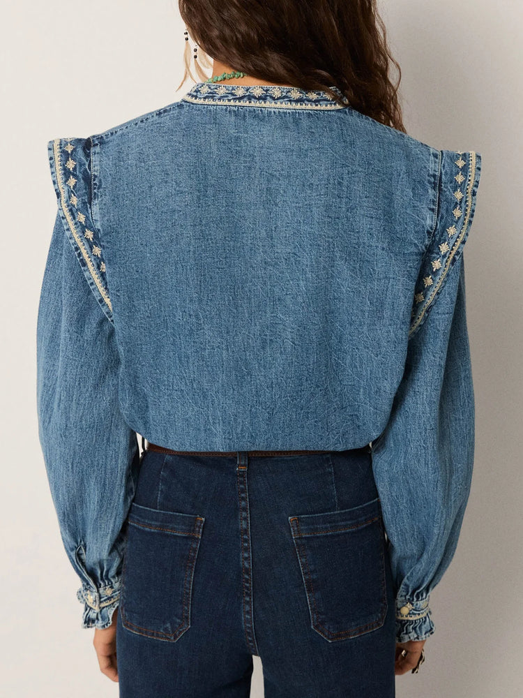 MAISON HOTEL-Narciso Blouse - Light Blue
