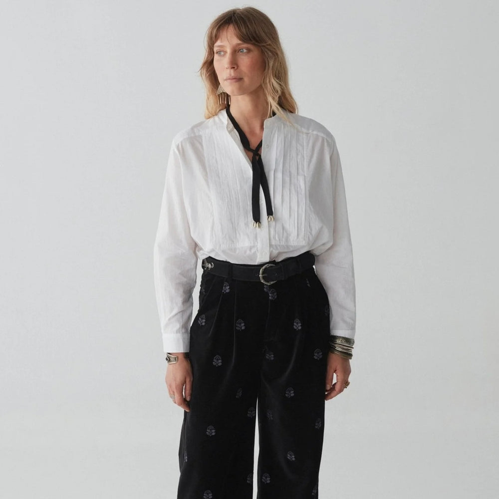 MAISON HOTEL-Yves Blouse - Tuxedo Off White