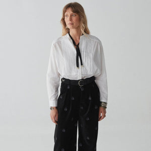 MAISON HOTEL-Yves Blouse - Tuxedo Off White