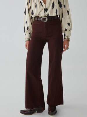 MAISON HOTEL-Viva Pant - Brick Brown