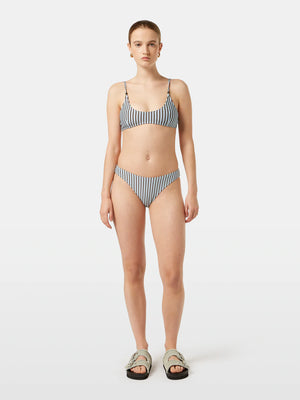 SCOTCH&SODA-TEXTURED STRIPE BIKINI BOTTOM