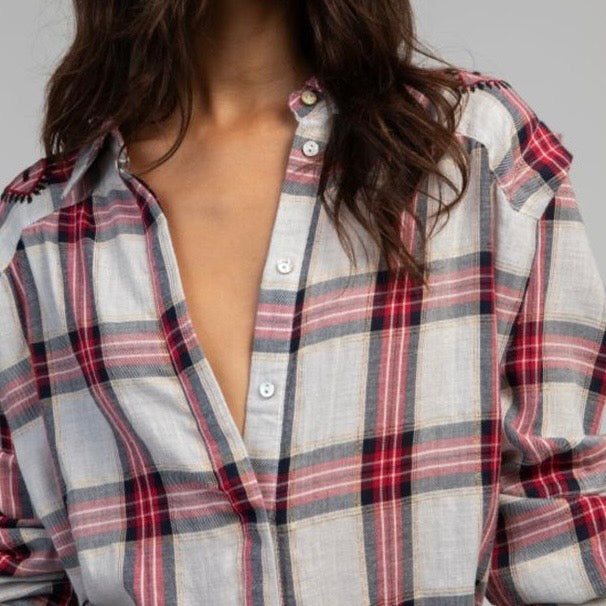 ANJE PARIS-plaid shirt