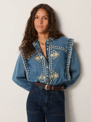 MAISON HOTEL-Narciso Blouse - Light Blue