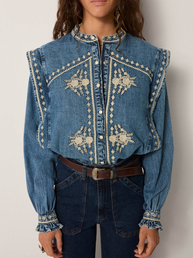 MAISON HOTEL-Narciso Blouse - Light Blue