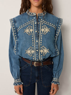 MAISON HOTEL-Narciso Blouse - Light Blue