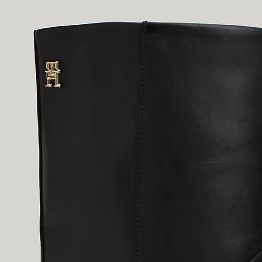 TOMMY HILFIGER- black leather Cuban Heel Cowboy Boots