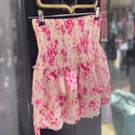 WHITE & VANILLA - pink flowers skirt