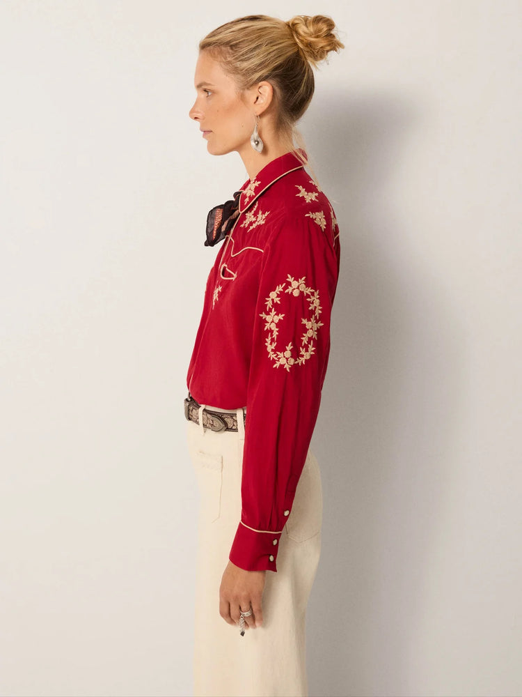 MAISON HOTEL-Rodeo Blouse - Red River