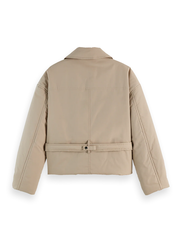 SCOTCH&SODA-LIGHTWEIGHT PADDED POPLIN TRENCH