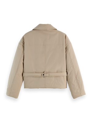 SCOTCH&SODA-LIGHTWEIGHT PADDED POPLIN TRENCH