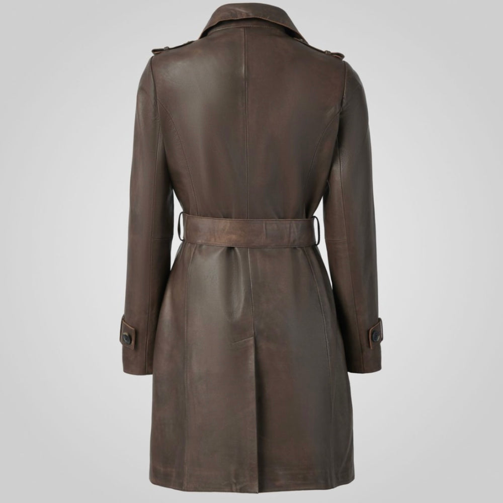 BOD&CHRISTENSEN-LAURE - KNEE LENGTH LEATHER TRENCH