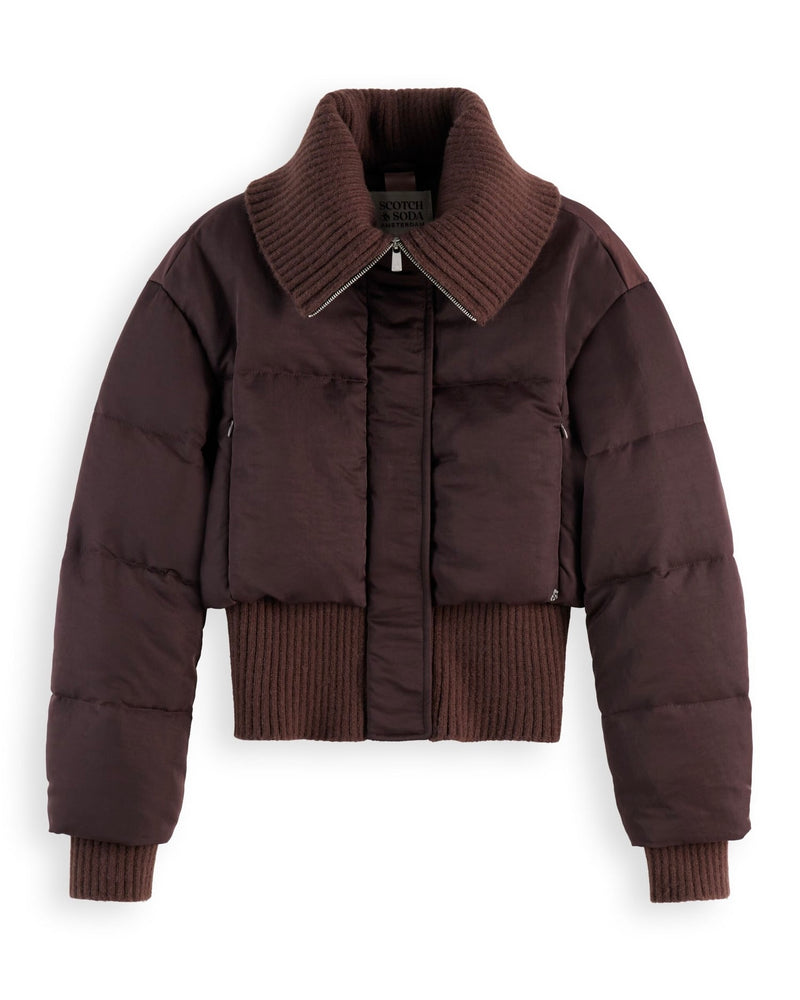 SCOTCH&SODA-AVIATOR COLLAR PUFFER JACKET