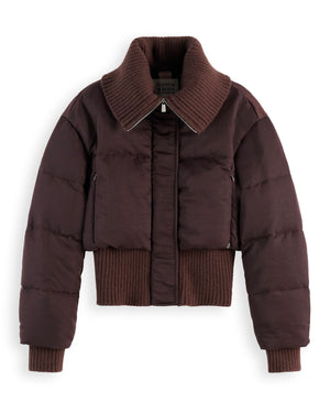 SCOTCH&SODA-AVIATOR COLLAR PUFFER JACKET
