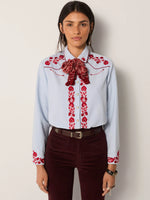 MAISON HOTEL-Jose Blouse - Ranch Blue
