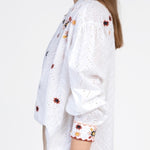 ANJE PARIS- Embroidered flower blouse