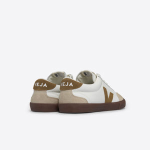 VEJA-VOLLEY LEATHER WHITE TENT BARK