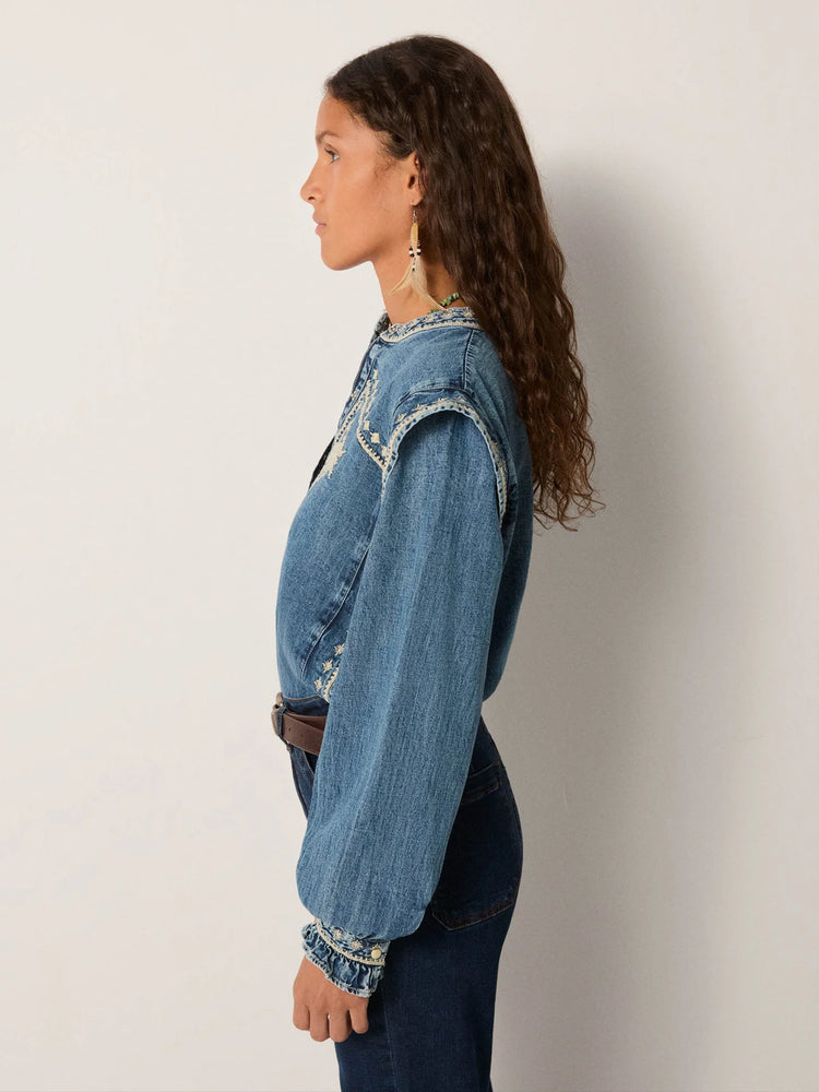 MAISON HOTEL-Narciso Blouse - Light Blue