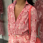 MAISON HOTEL-Dylan Blouse - Pink Martini
