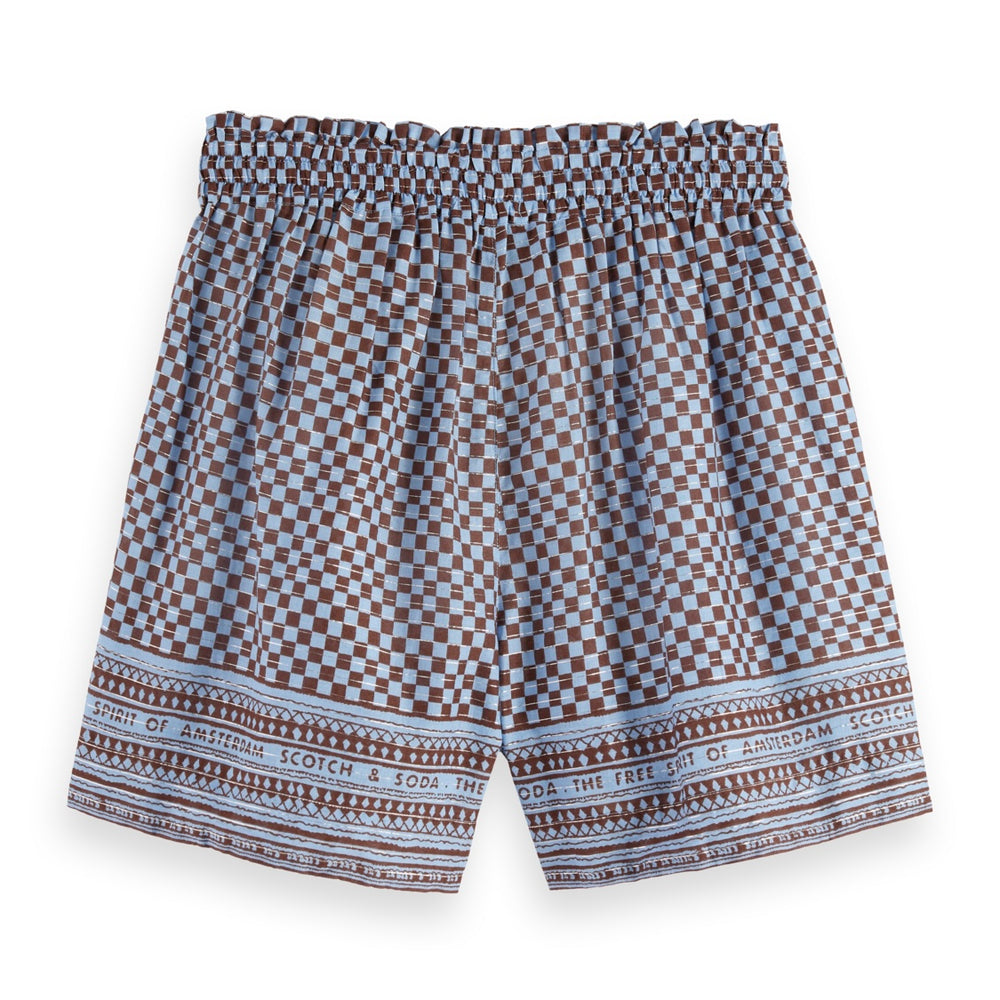 SCOTCH&SODA-WOMEN
HIGH RISE LUREX STRIPE PRINTED SHORTS