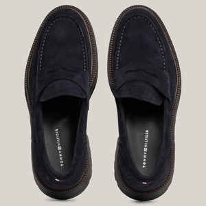 TOMMY HILFIGER -SUEDE CHUNKY SOLE LOAFERS