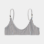 SCOTCH&SODA-TEXTURED STRIPE BIKINI TOP