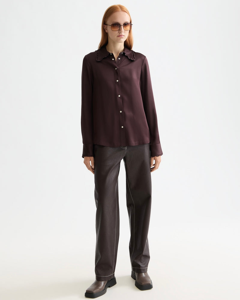 SCOTCH&SODA-RUFFLE COLLAR SHIRT