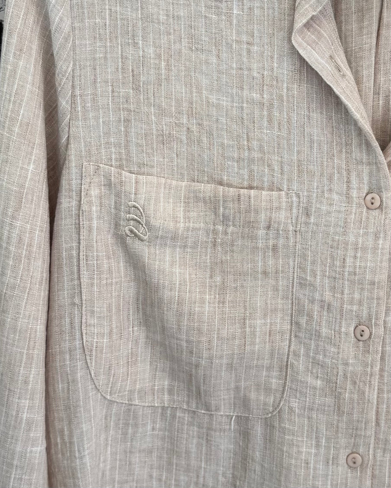CLEDOR-STRIPES SHIRT BEIGE