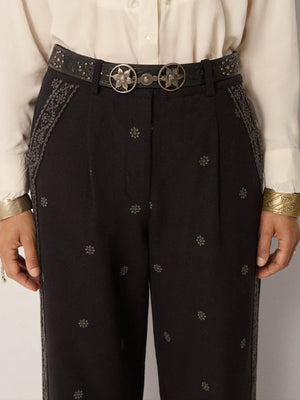 MAISON HOTEL-Diego Pant - Charro Black