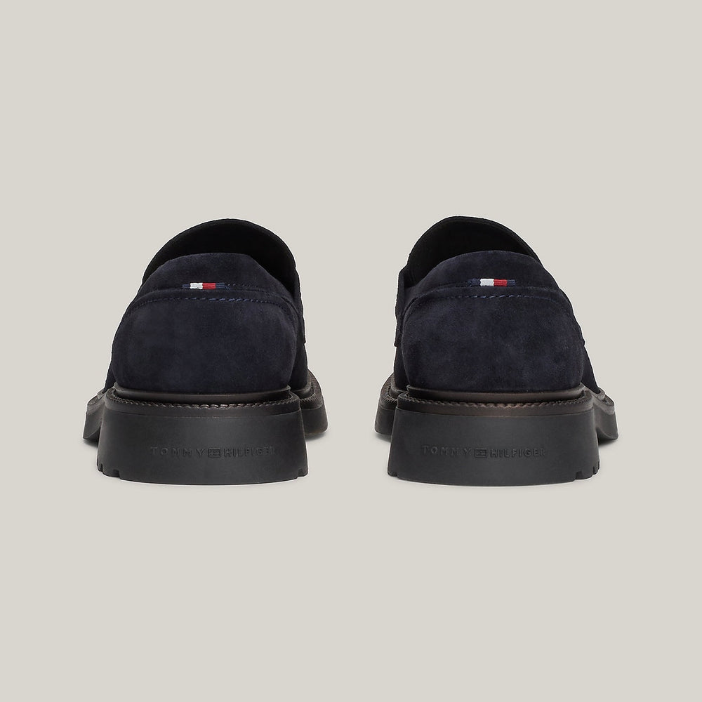 TOMMY HILFIGER -SUEDE CHUNKY SOLE LOAFERS