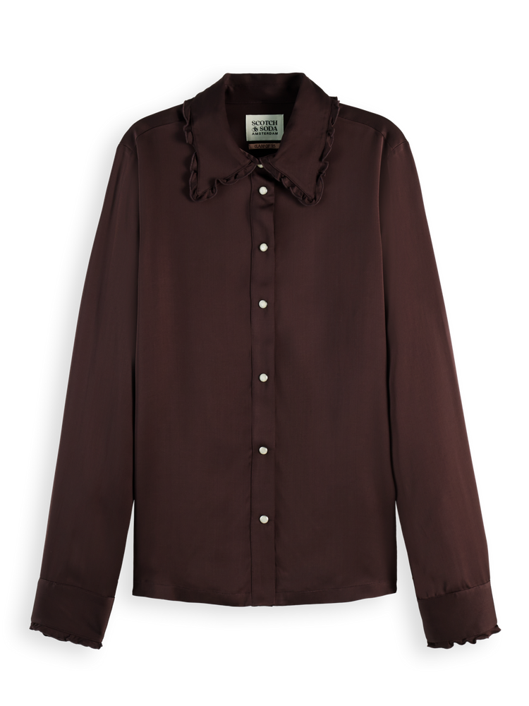 SCOTCH&SODA-RUFFLE COLLAR SHIRT