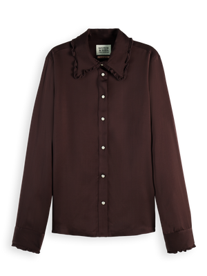 SCOTCH&SODA-RUFFLE COLLAR SHIRT