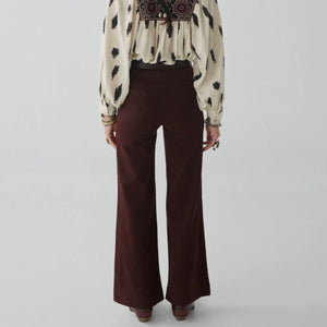 MAISON HOTEL-Viva Pant - Brick Brown