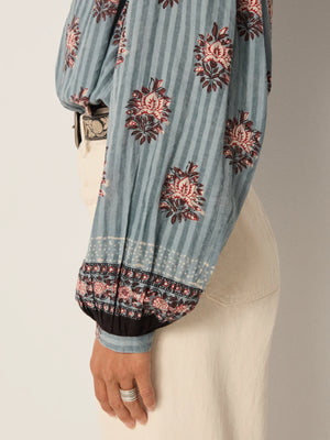 MAISON HOTEL-Omara Blouse - Cerulean Mist