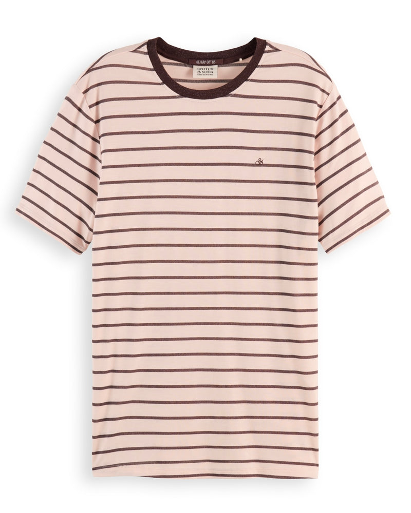 SCOTCH&SODA-STRIPED REGULAR T-SHIRT