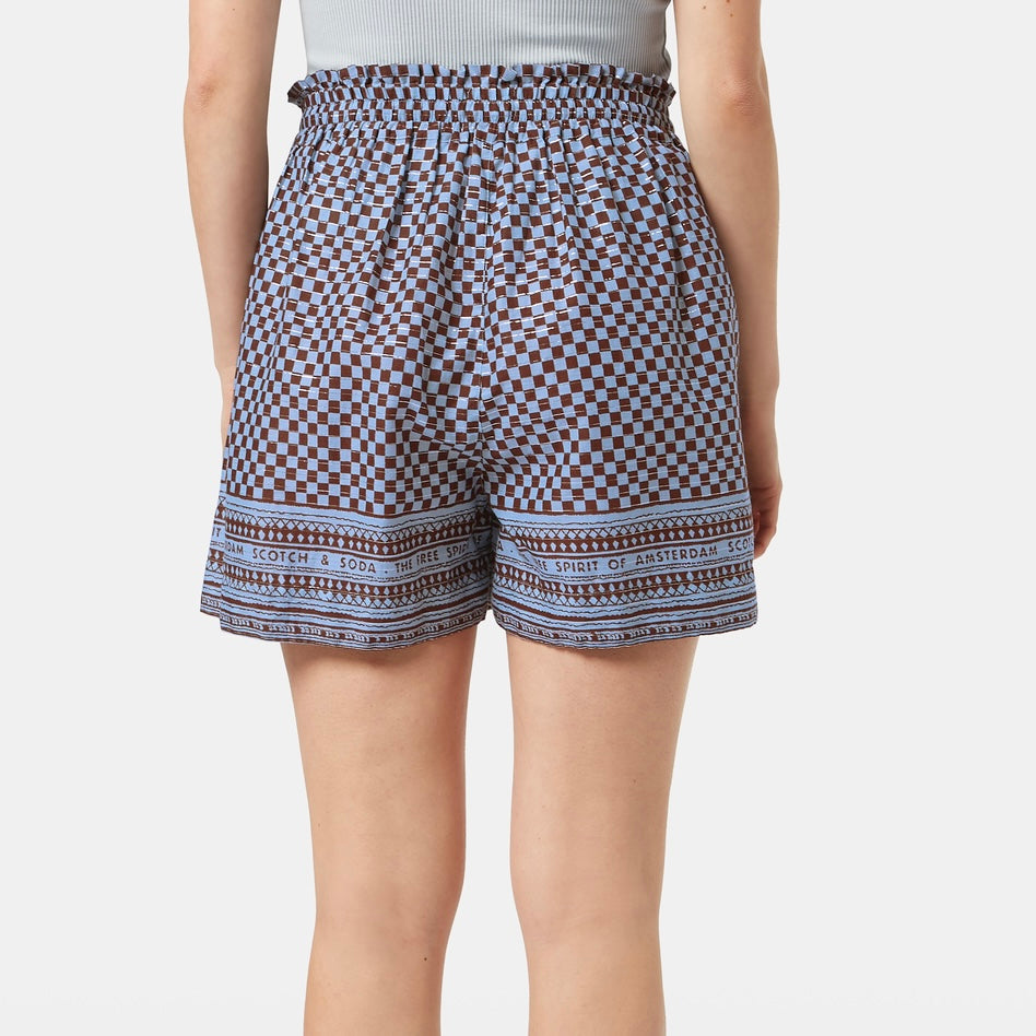 SCOTCH&SODA-WOMEN
HIGH RISE LUREX STRIPE PRINTED SHORTS