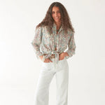 MAISON HOTEL-ramona blouse-Hawaiian blue
