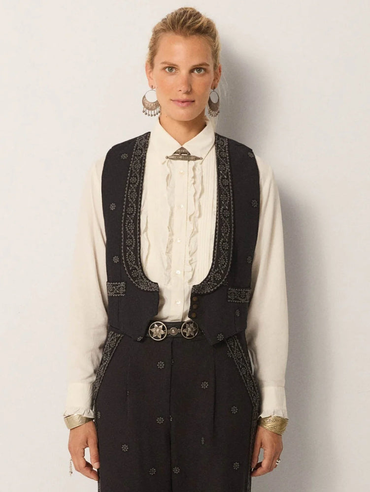 MAISON HOTEL-Lupita Vest - Charro Black