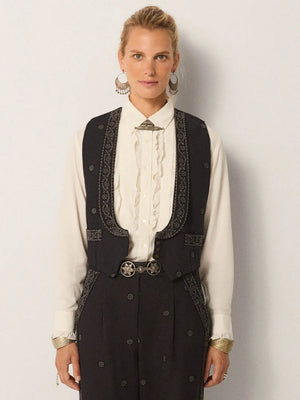 MAISON HOTEL-Lupita Vest - Charro Black