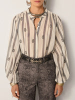 MAISON HOTEL-Perla Blouse - Ivory Paisley