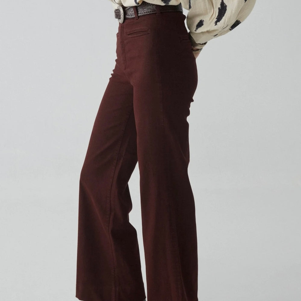 MAISON HOTEL-Viva Pant - Brick Brown