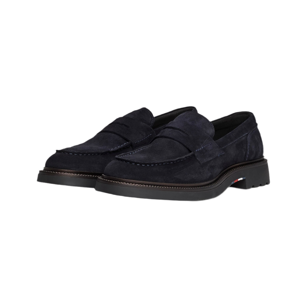 TOMMY HILFIGER -SUEDE CHUNKY SOLE LOAFERS