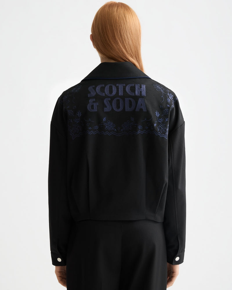 SCOTCH&SODA-EMBROIDERED BOMBER JACKET