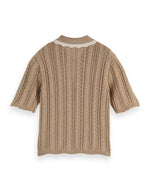 SCOTCH&SODA-POINTELLE COLLARED KNITTED POLO