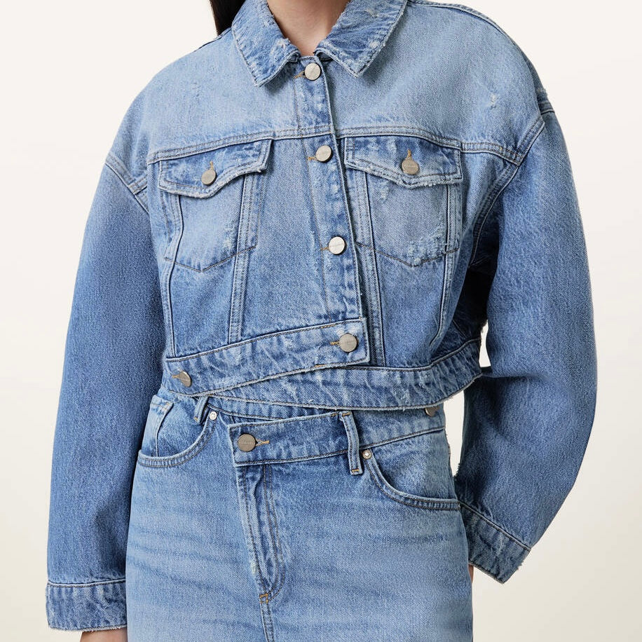 Allsaints-Aki Crossover Denim Jacket