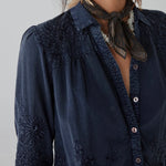 MAISON HOTEL-Ariana Blouse - Indigo Blue