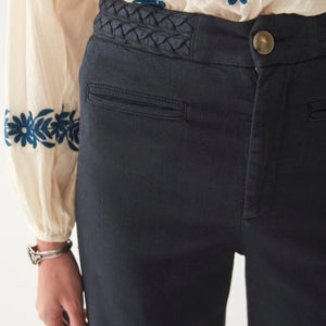 MAISON HOTEL- Ross Pant - Disco dark blue