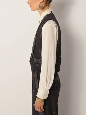 MAISON HOTEL-Lupita Vest - Charro Black